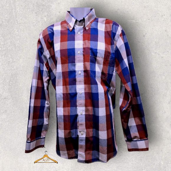 Brooks Brothers Sport Shirt - XL, Red/White/Blue Plaid **4th of July!!!** - Picture 2 of 8